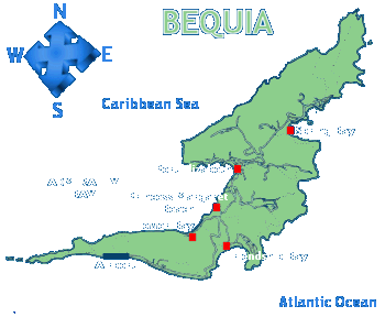 Bequia island map